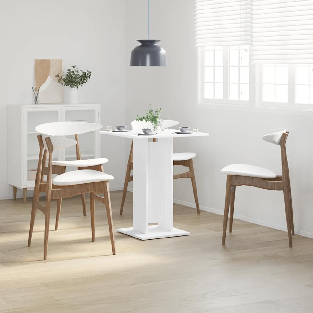 Bistrotisch Weiß 60x60x75 cm Holzwerkstoff