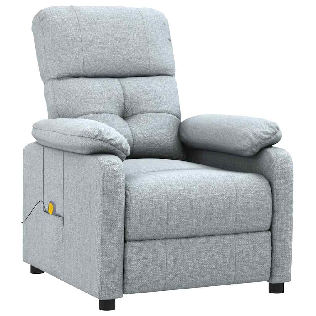Massagesessel Hellgrau Stoff
