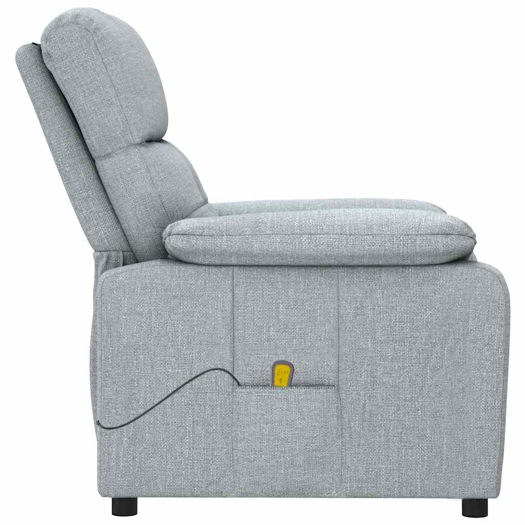 Massagesessel Hellgrau Stoff