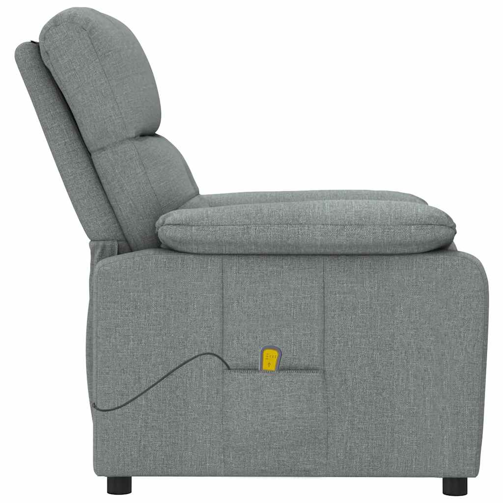 Massagesessel Dunkelgrau Stoff