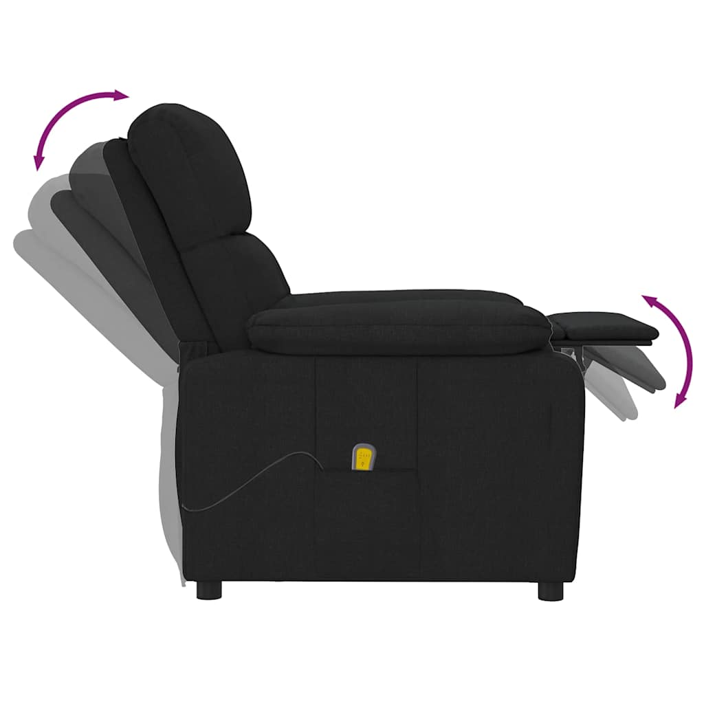 Massagesessel Schwarz Stoff