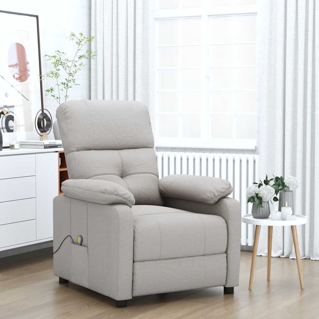 Massagesessel Taupe Stoff