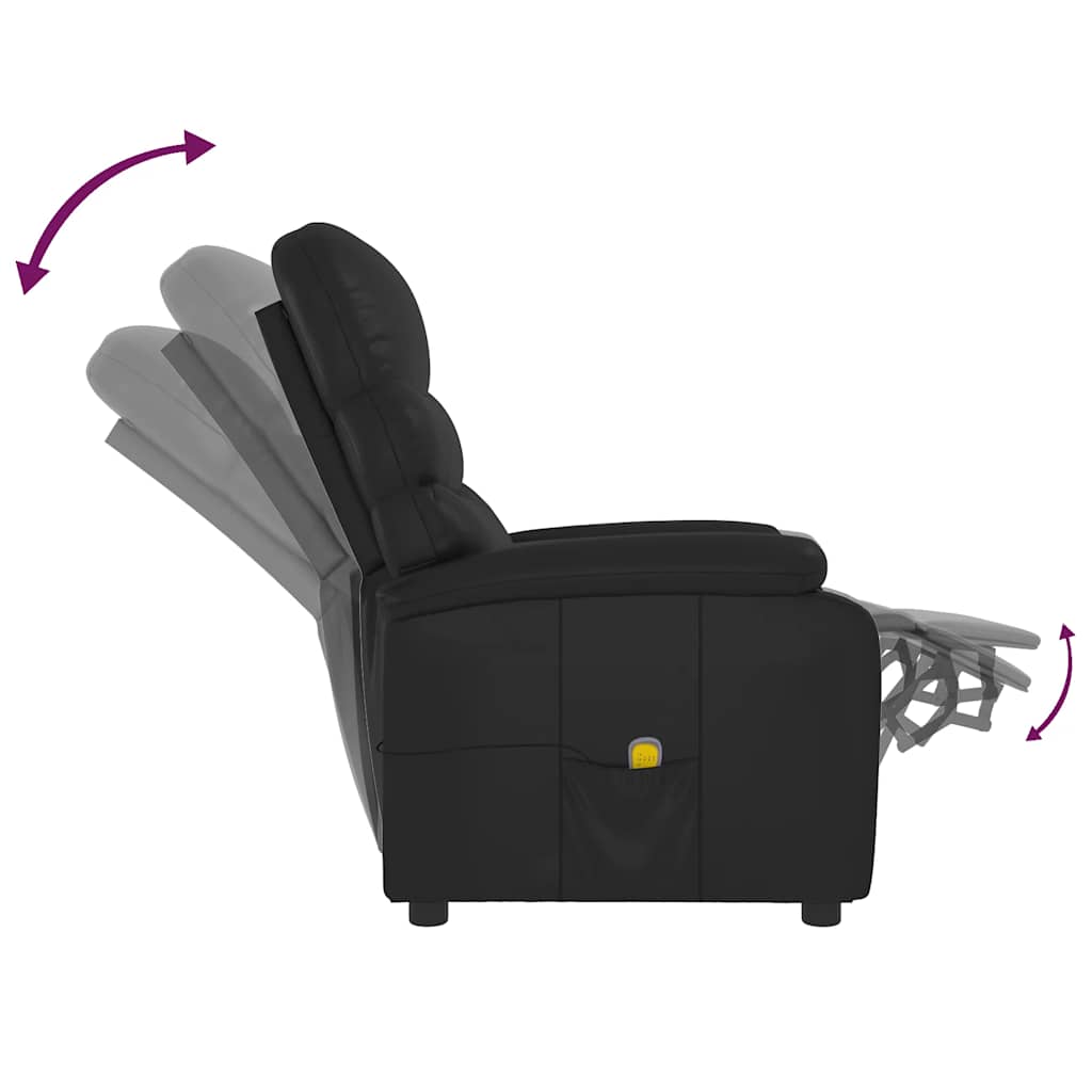 Massagesessel Schwarz Kunstleder