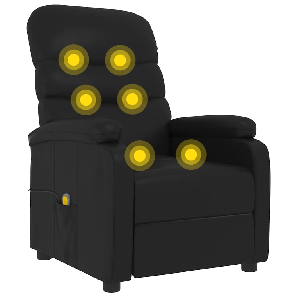 Massagesessel Schwarz Kunstleder