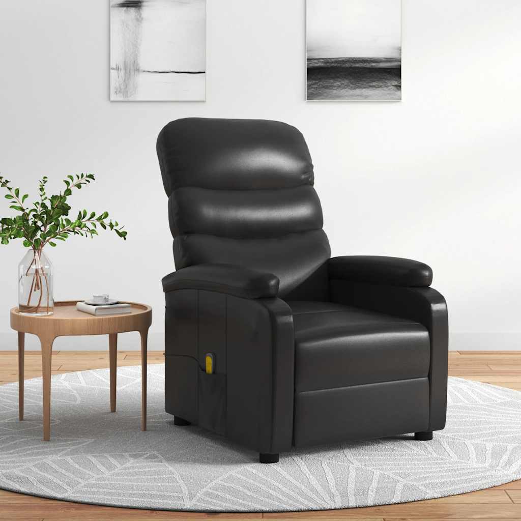 Massagesessel Schwarz Kunstleder