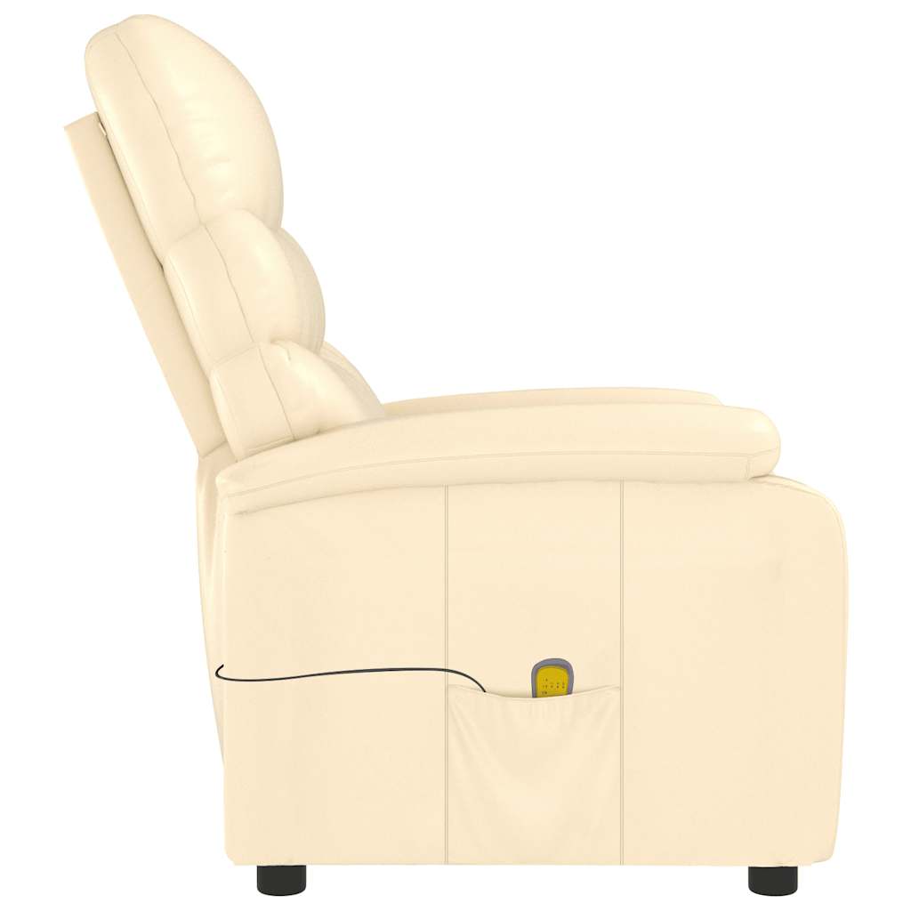 Massagesessel Creme Kunstleder