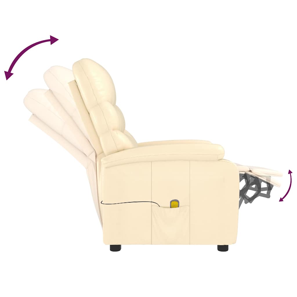 Massagesessel Creme Kunstleder
