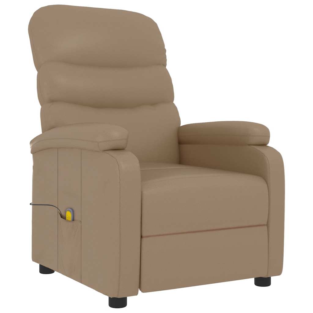 Massagesessel Cappuccino-Braun Kunstleder