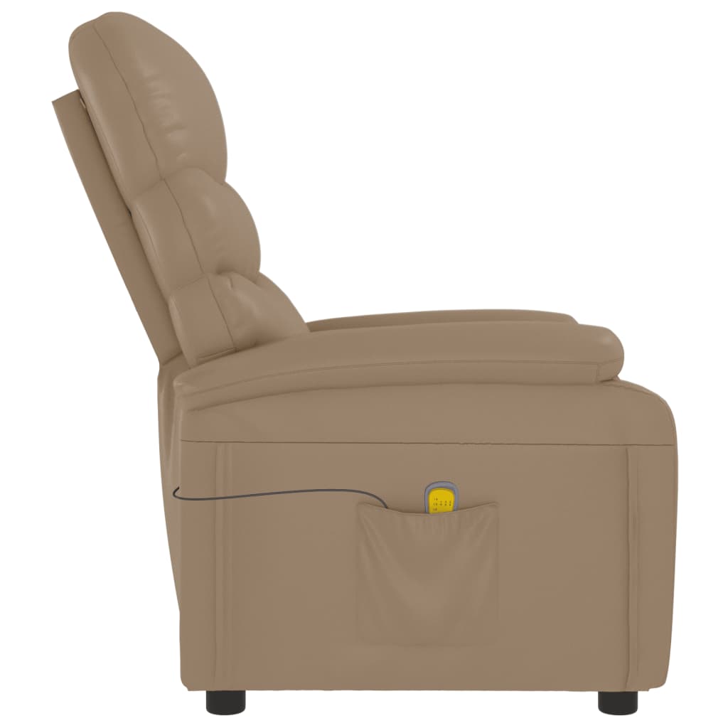Massagesessel Cappuccino-Braun Kunstleder