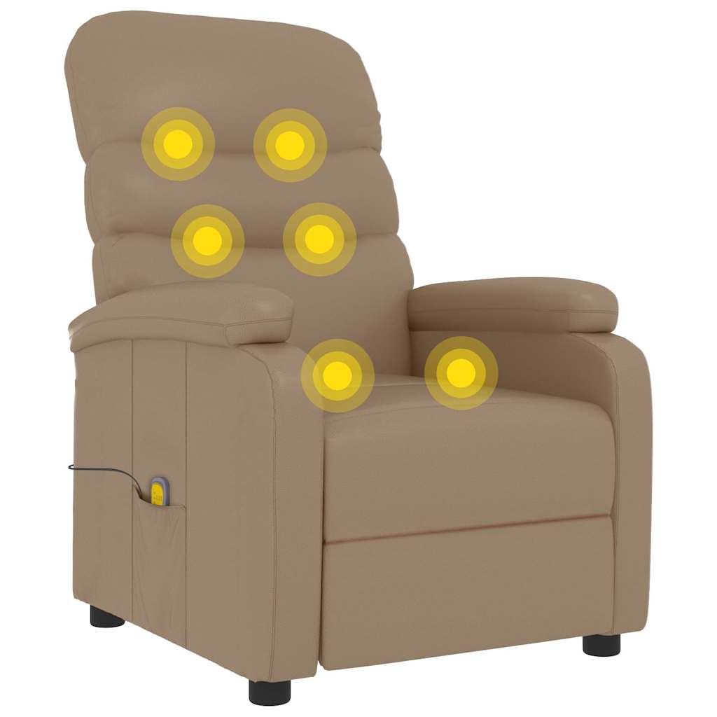 Massagesessel Cappuccino-Braun Kunstleder