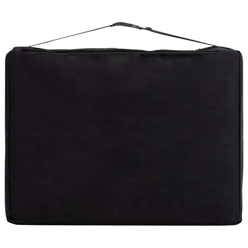 Folding 2-zone massage table with aluminum frame, purple
