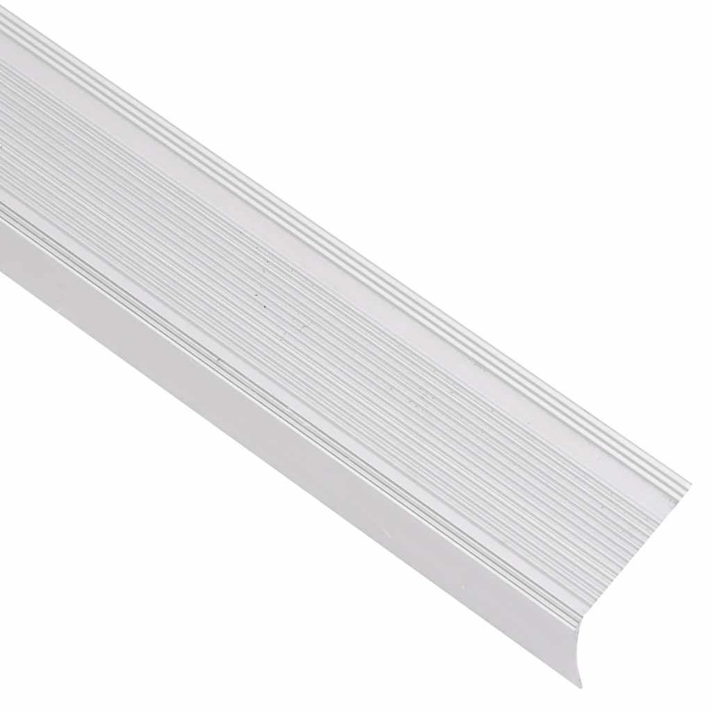 Stair nosing profiles in L-shape 5 pcs. Aluminum 100 cm Silver