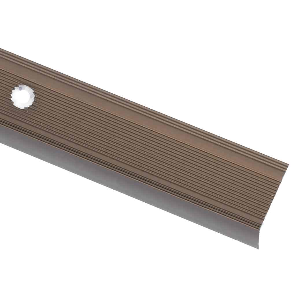 Stair nosing profile in L-shape 15 pcs. Aluminum 100cm Brown