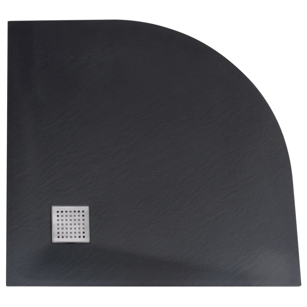 Duschtasse SMC Schwarz 90x90 cm