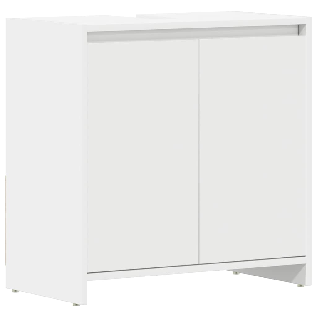 Badezimmerschrank Weiß 60x33x61 cm Holzwerkstoff