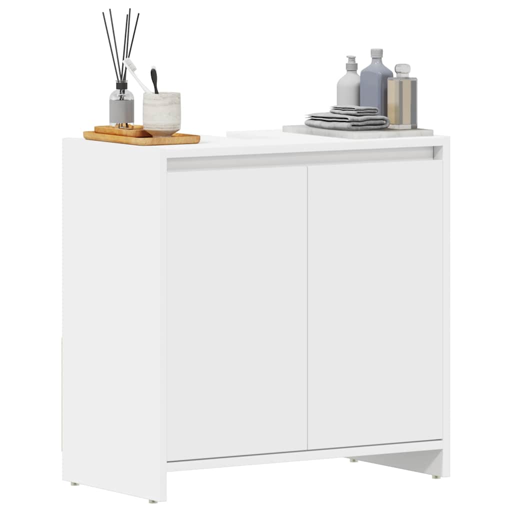 Badezimmerschrank Weiß 60x33x61 cm Holzwerkstoff
