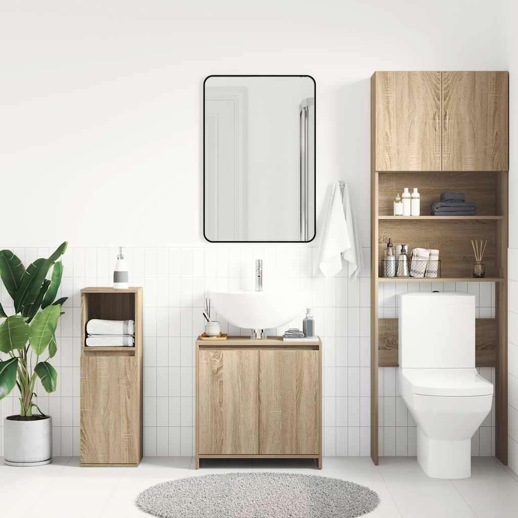 Badezimmerschrank Sonoma-Eiche 60x33x61 cm Holzwerkstoff