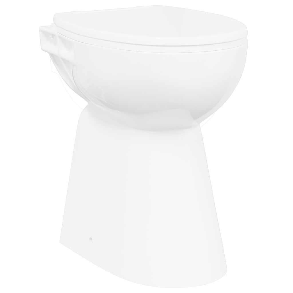 Randloses WC 7 cm Extra Höhe Soft-Close Keramik Weiß