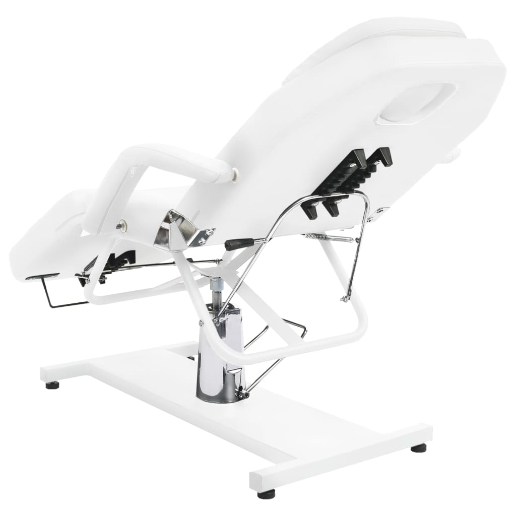 Massage table white 180x62x(87-112) cm