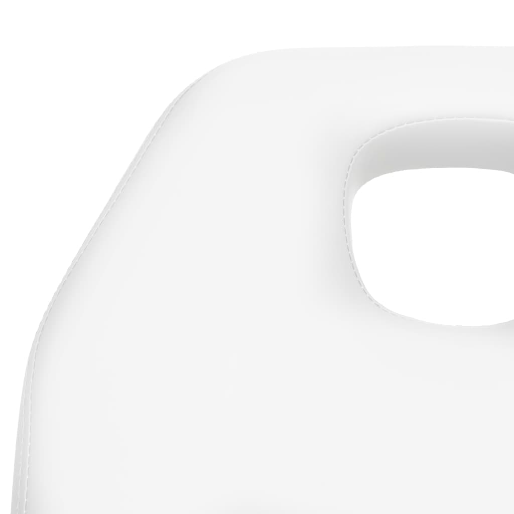 Massage table white 180x62x(87-112) cm