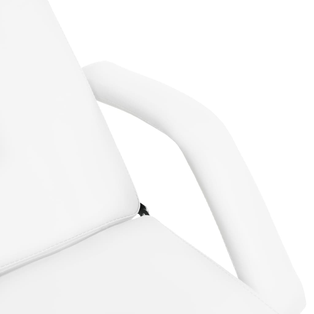 Massage table white 180x62x(87-112) cm
