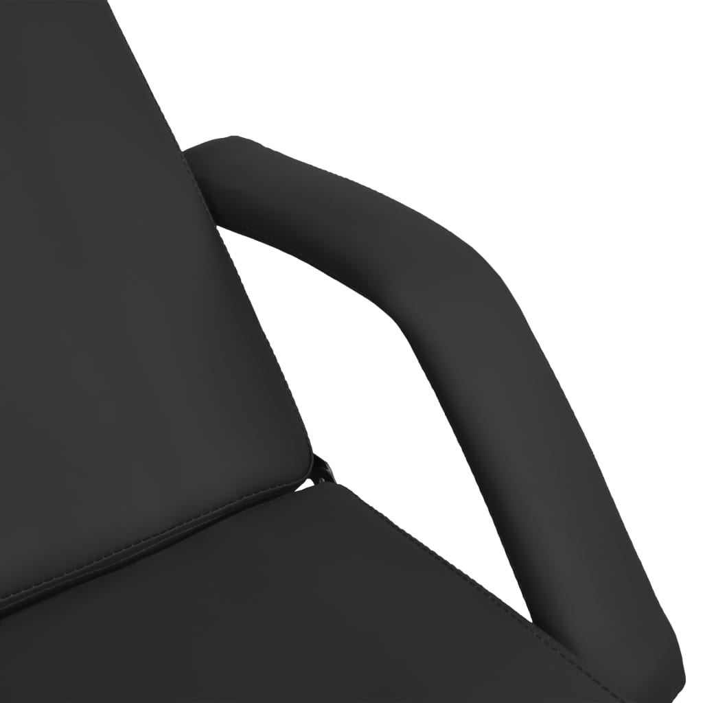 Massage table black 180x62x(87-112) cm