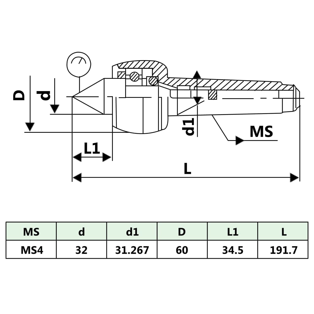 Centering tip MT4