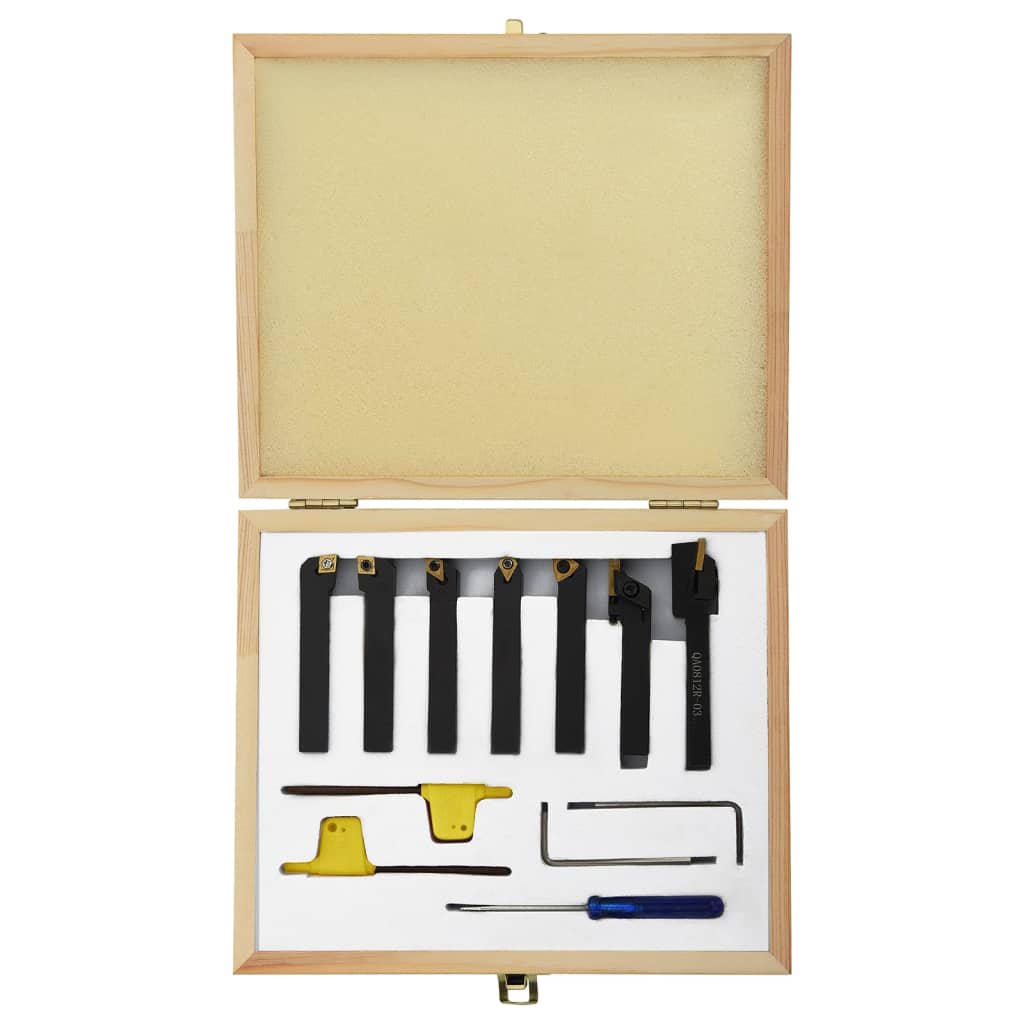 12-piece turning tool set with indexable inserts 8x8 mm 70 mm