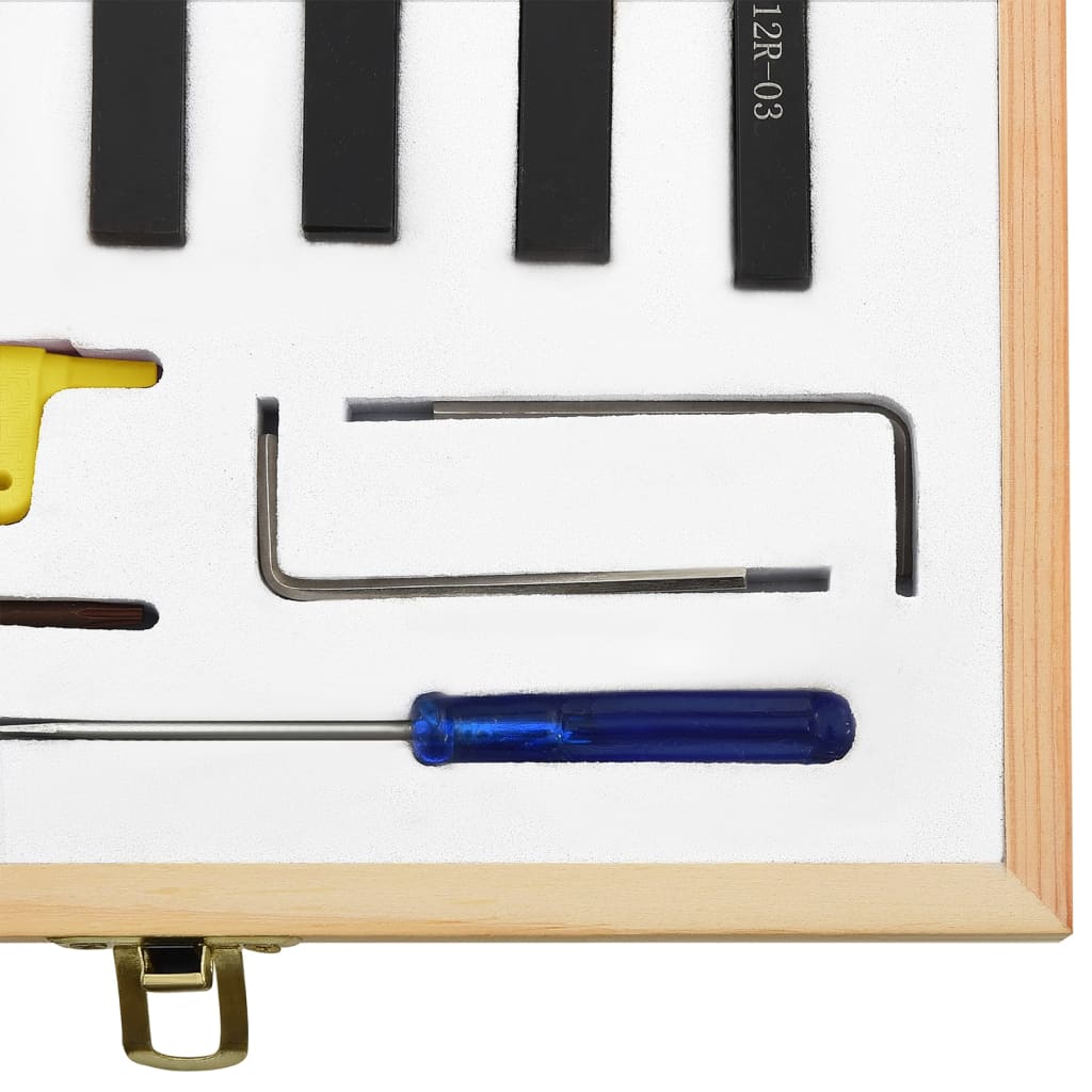 12-piece turning tool set with indexable inserts 8x8 mm 70 mm