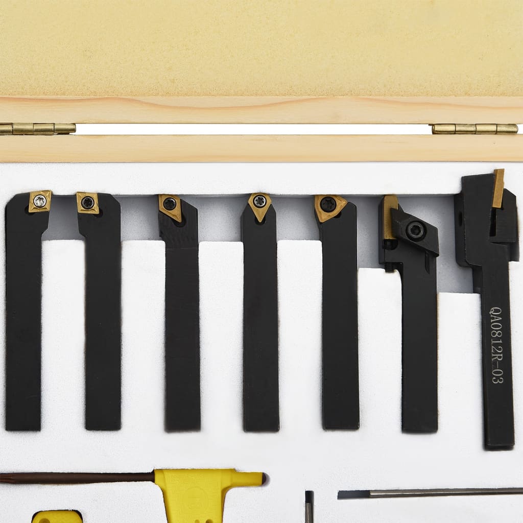 12-piece turning tool set with indexable inserts 8x8 mm 70 mm