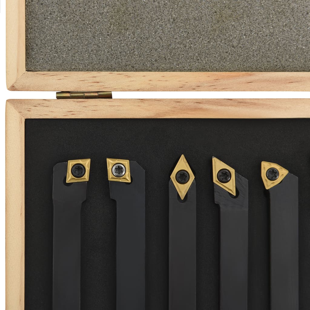 12-piece turning tool set with indexable inserts 12x12 mm 80 mm