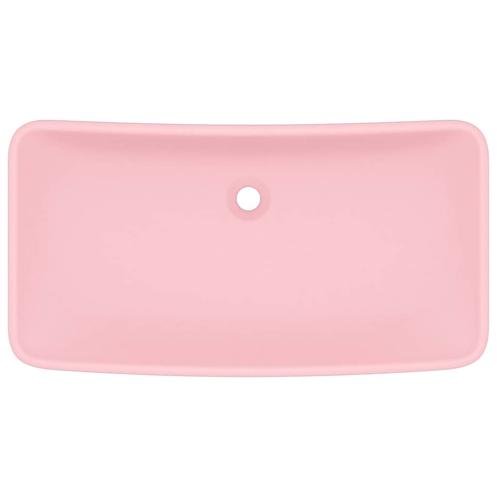 Luxus-Waschbecken Rechteckig Matt Rosa 71x38 cm Keramik