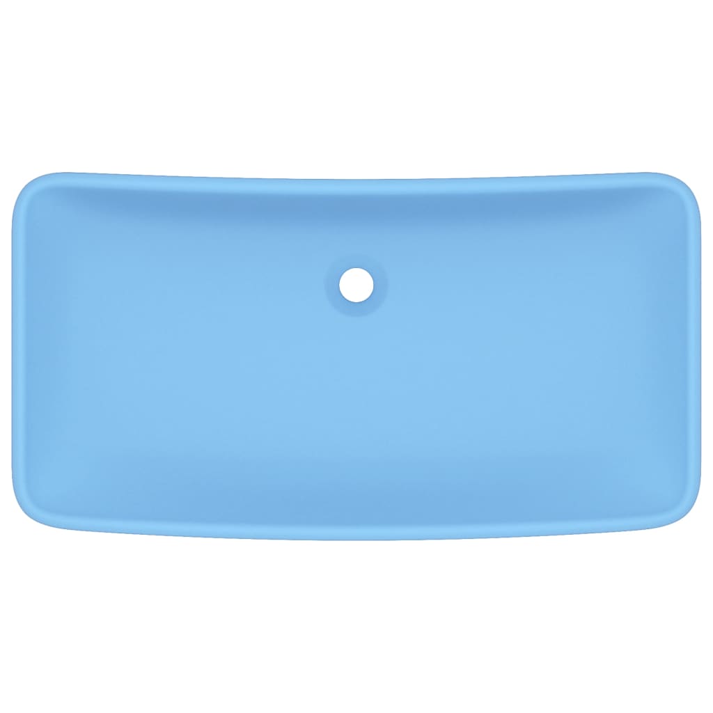 Luxus-Waschbecken Rechteckig Matt Hellblau 71x38 cm Keramik