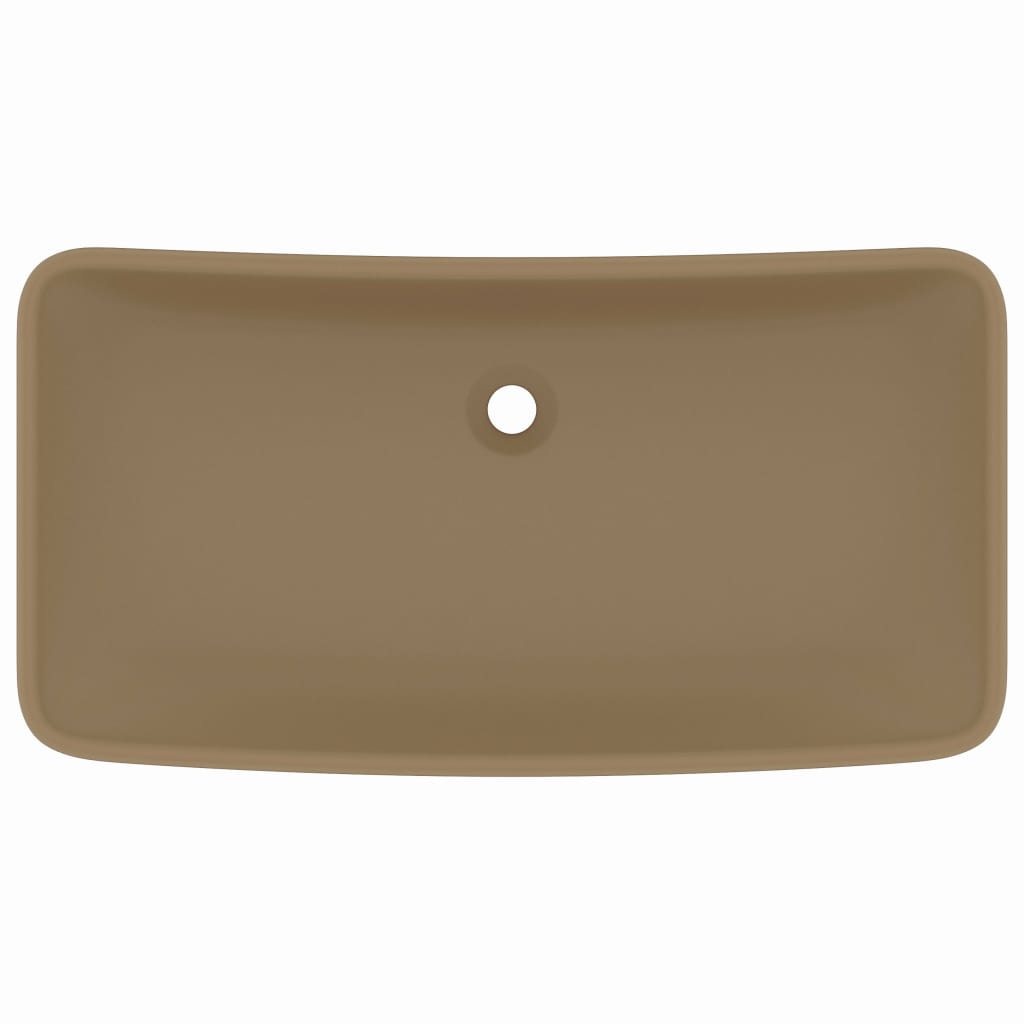 Luxus-Waschbecken Rechteckig Matt Creme 71x38 cm Keramik