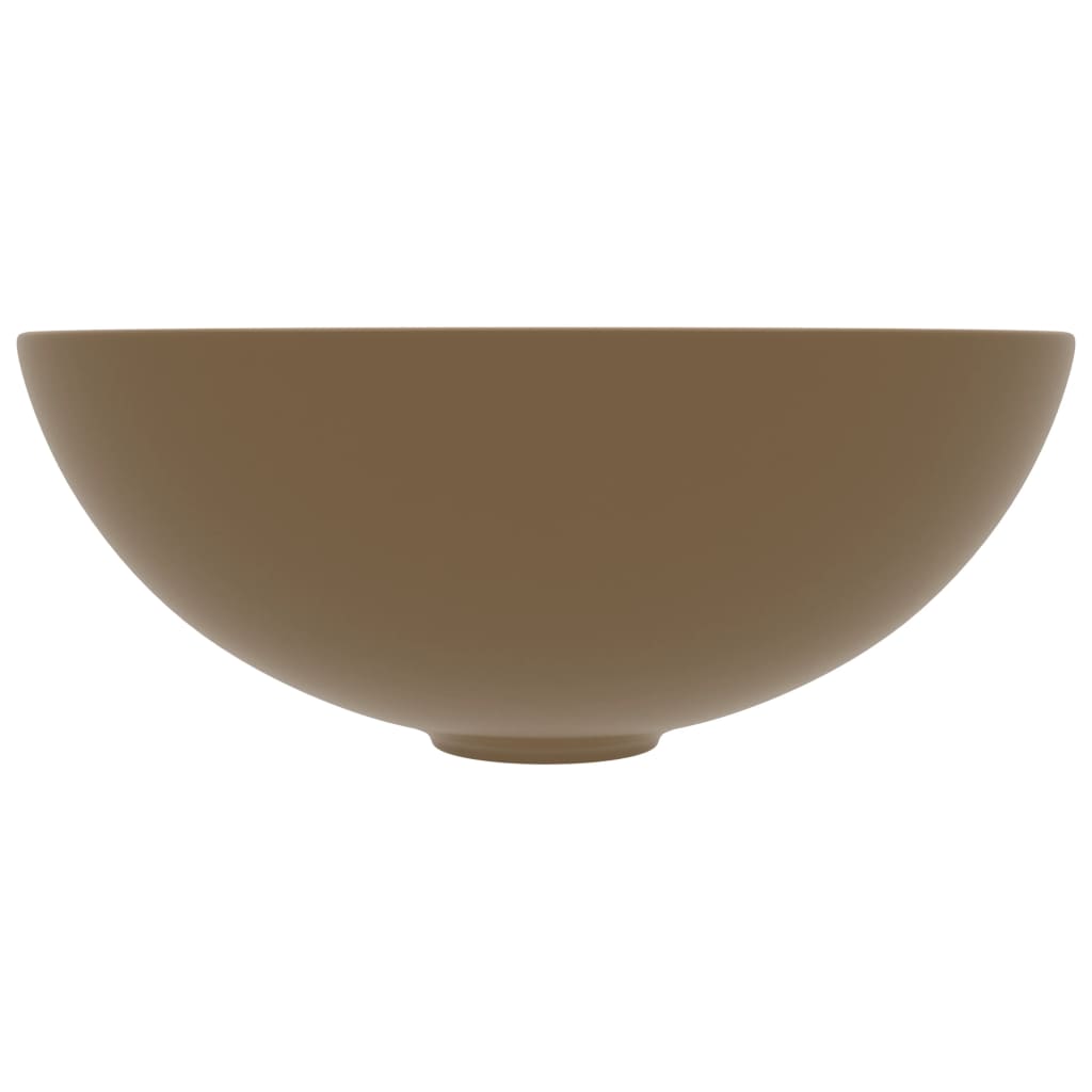 Waschbecken Keramik Mattcreme Rund