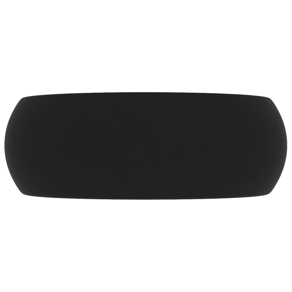 Luxuriöses Waschbecken Rund Matt Schwarz 40x15 cm Keramik