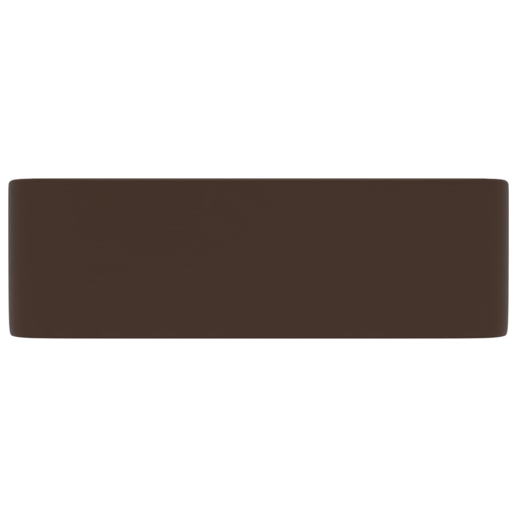 Luxury washbasin matt dark brown 41x30x12 cm ceramic