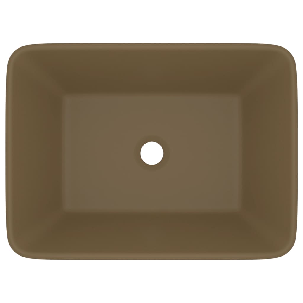 Luxus-Waschbecken Matt Creme 41x30x12 cm Keramik