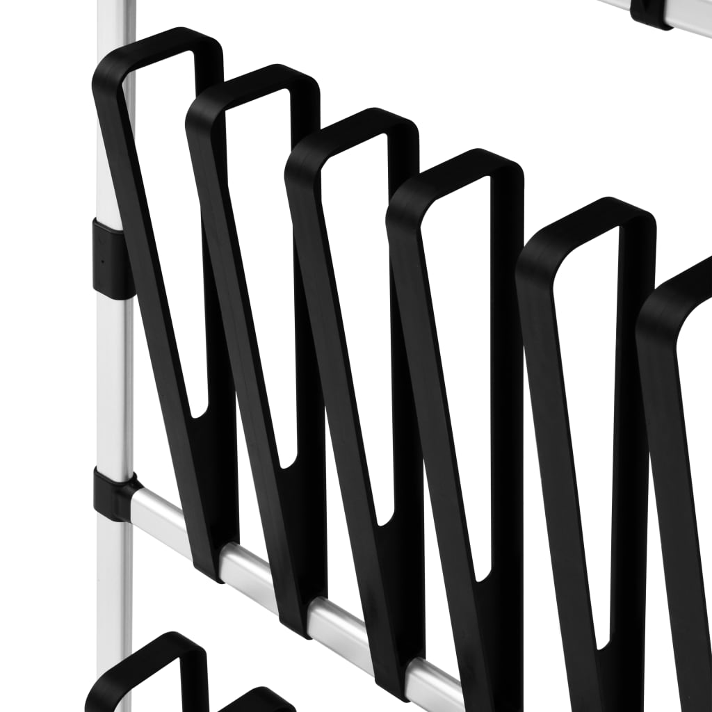 Telescopic shoe rack with aluminum rods