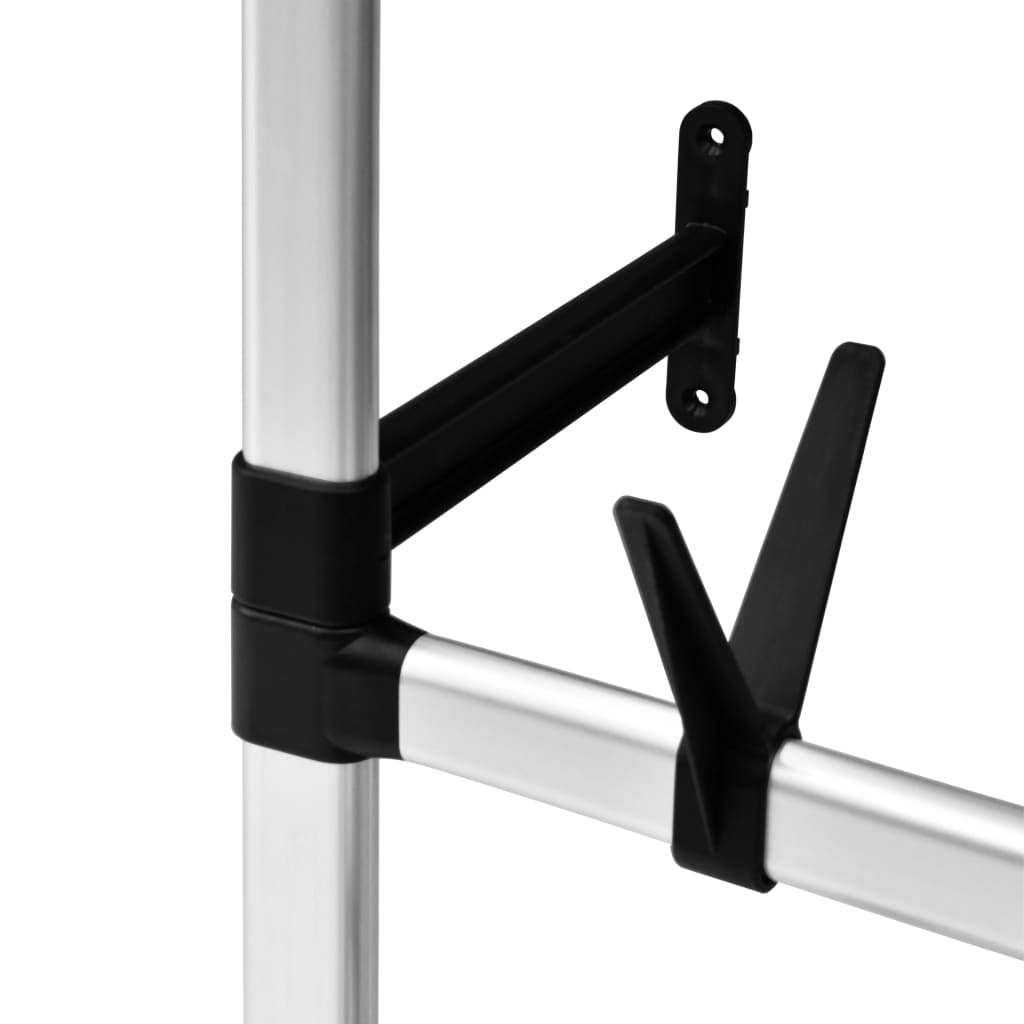 Telescopic shoe rack with aluminum rods