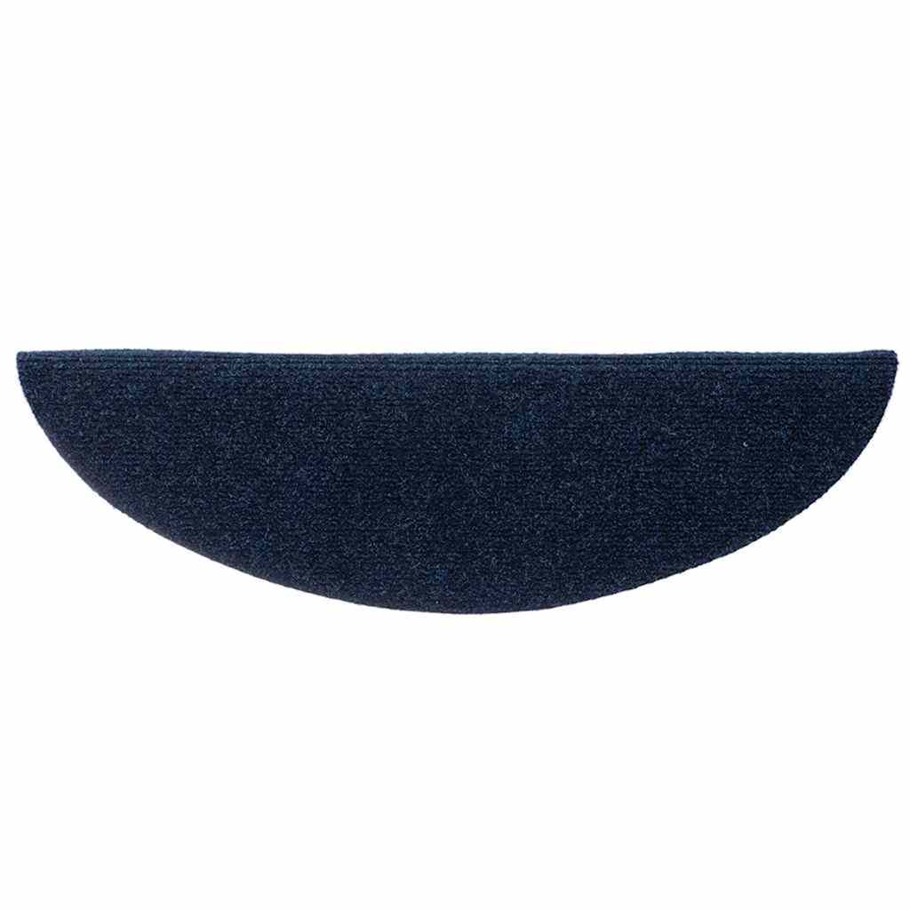 Stufenmatten Selbstklebend 15 Stk. 56x17x3 cm Marineblau Halbrund