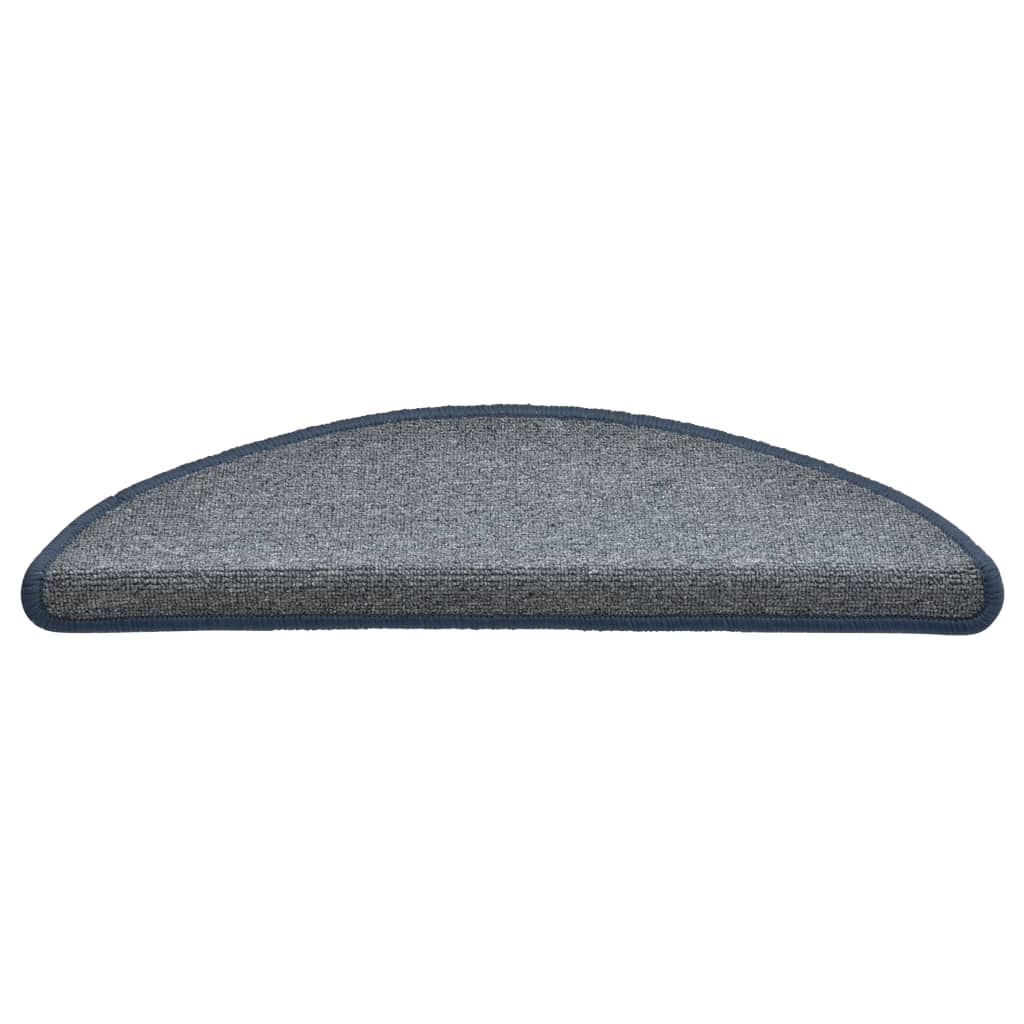 Stufenmatten 15 Stk. 56x17x3 cm Hellgrau und Blau Halbrund
