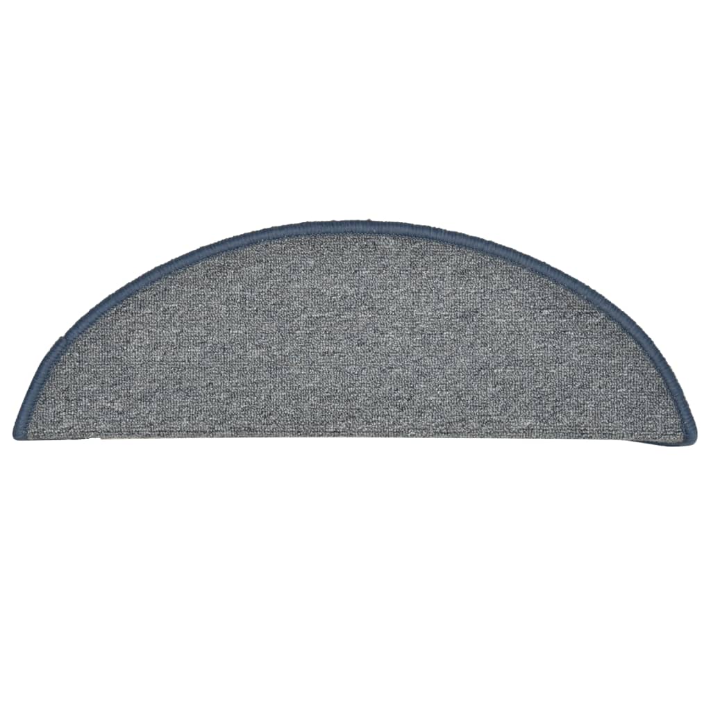 Stufenmatten 15 Stk. 56x17x3 cm Hellgrau und Blau Halbrund