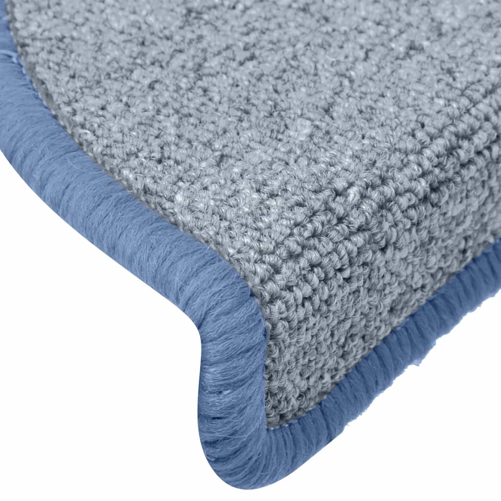Stufenmatten 15 Stk. 65x24x4 cm Hellgrau und Blau Halbrund Groß