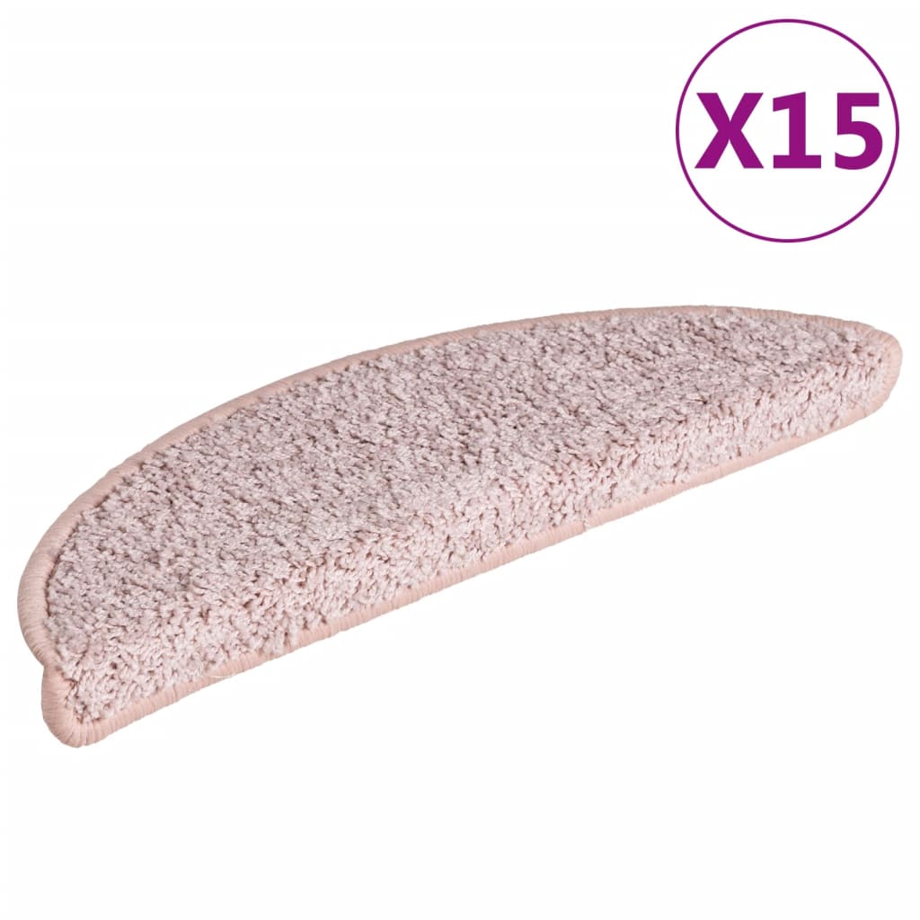 Stufenmatten 15 Stk. 65x21x4 cm Hellrosa Halbrund Groß
