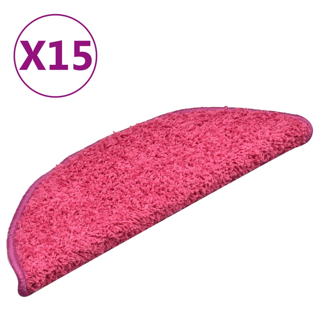 Stufenmatten 15 Stk. 56x17x3 cm Rosa Halbrund