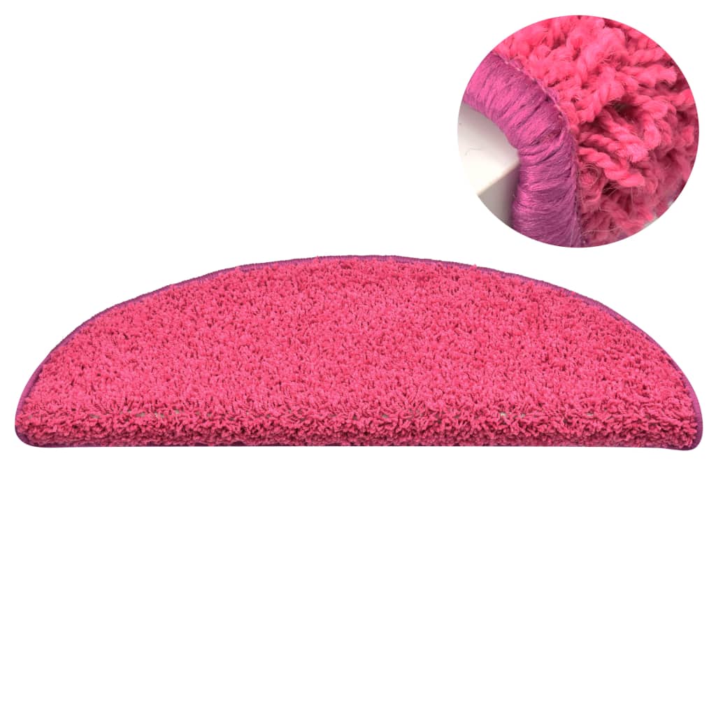 Stufenmatten 15 Stk. 56x17x3 cm Rosa Halbrund