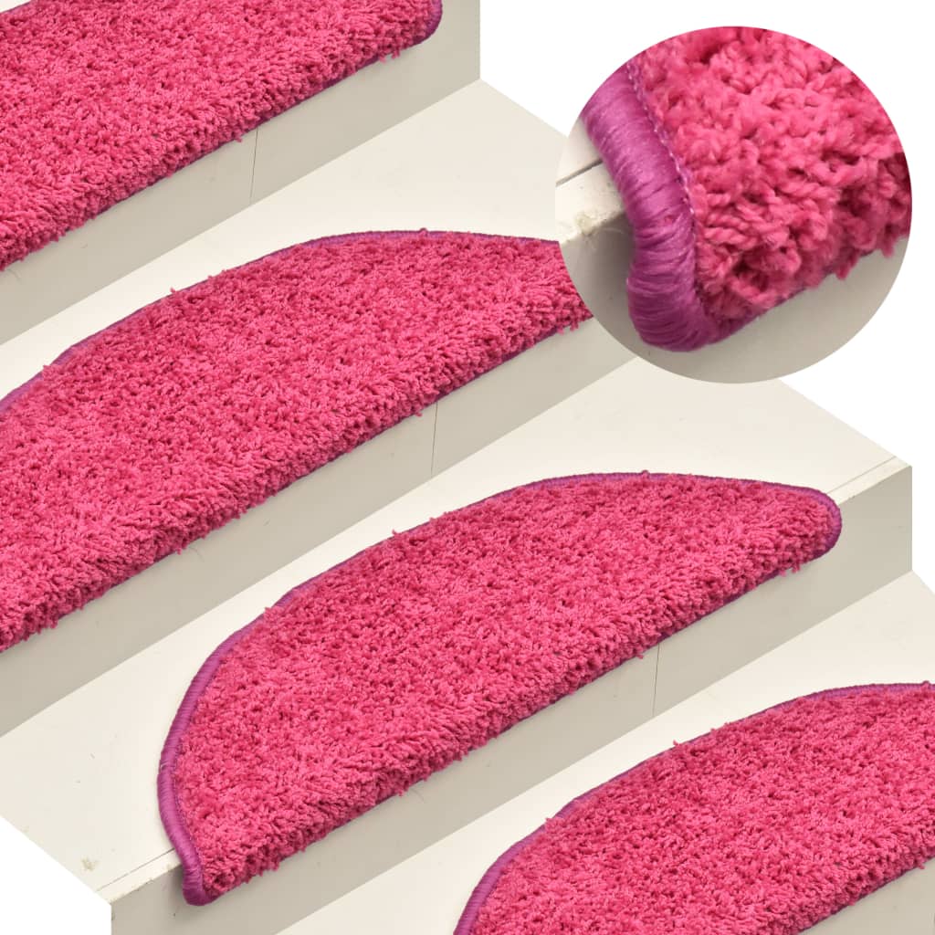Stufenmatten 15 Stk. 56x17x3 cm Rosa Halbrund