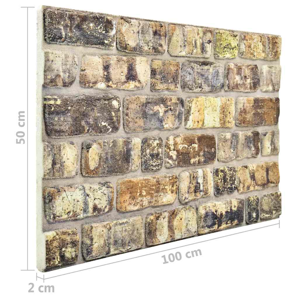 3D-Wandpaneele 10 Stk. Mehrfarbig Backstein-Optik EPS