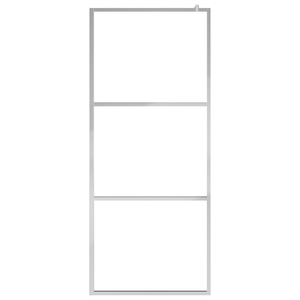 Begehbare Duschwand mit Halbmattiertem ESG-Glas 100x195cm